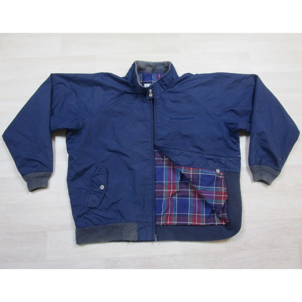 Vintage 80s LL Bean Harrington Bomber Jacket‎ Men's (XL) Plaid Lined Outdoor USA